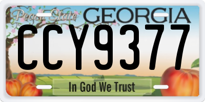 GA license plate CCY9377