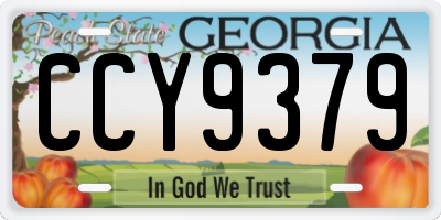 GA license plate CCY9379