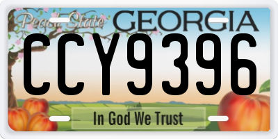 GA license plate CCY9396
