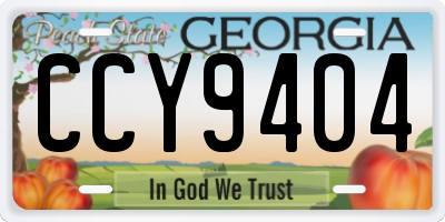 GA license plate CCY9404
