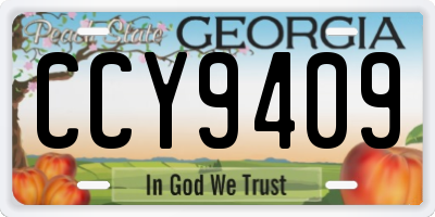 GA license plate CCY9409
