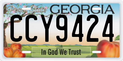GA license plate CCY9424