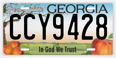 GA license plate CCY9428