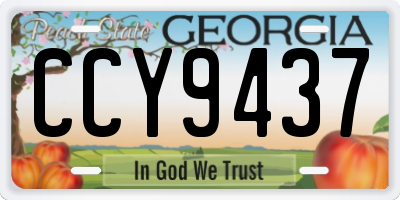 GA license plate CCY9437
