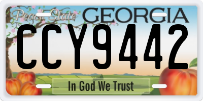 GA license plate CCY9442
