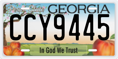 GA license plate CCY9445