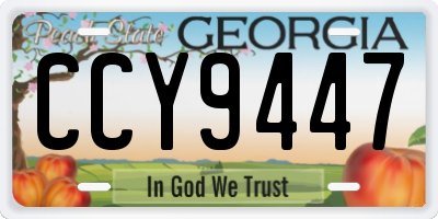 GA license plate CCY9447