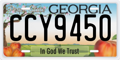 GA license plate CCY9450