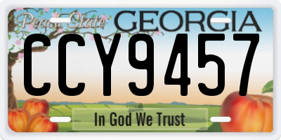 GA license plate CCY9457