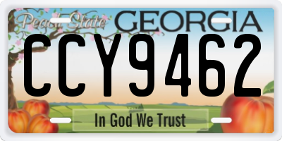 GA license plate CCY9462