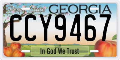 GA license plate CCY9467