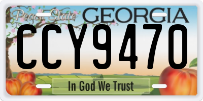 GA license plate CCY9470