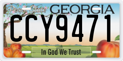 GA license plate CCY9471