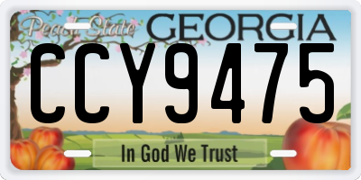 GA license plate CCY9475