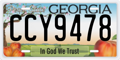 GA license plate CCY9478