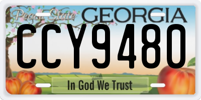GA license plate CCY9480