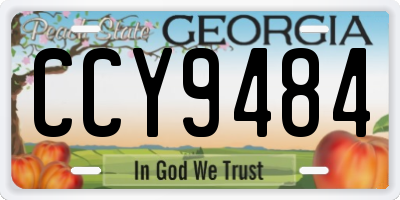 GA license plate CCY9484