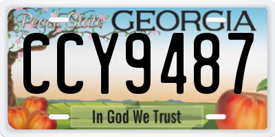 GA license plate CCY9487
