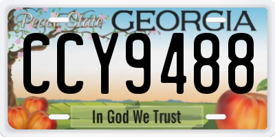 GA license plate CCY9488