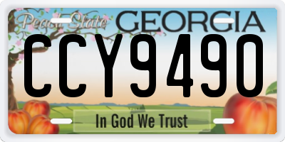 GA license plate CCY9490