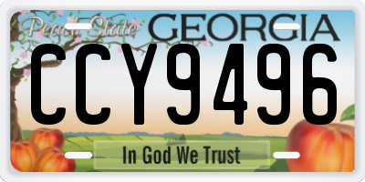 GA license plate CCY9496