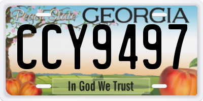 GA license plate CCY9497