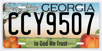GA license plate CCY9507