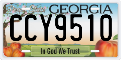 GA license plate CCY9510