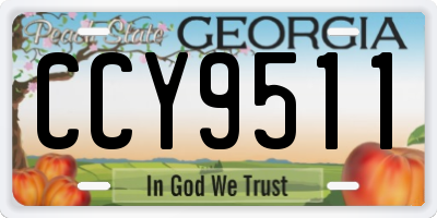 GA license plate CCY9511