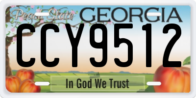 GA license plate CCY9512