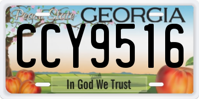 GA license plate CCY9516