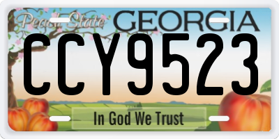 GA license plate CCY9523