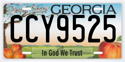 GA license plate CCY9525
