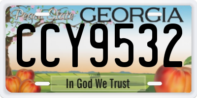 GA license plate CCY9532