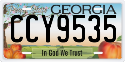 GA license plate CCY9535