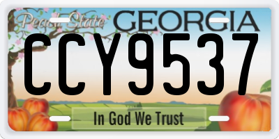 GA license plate CCY9537