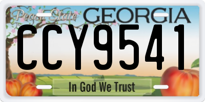 GA license plate CCY9541