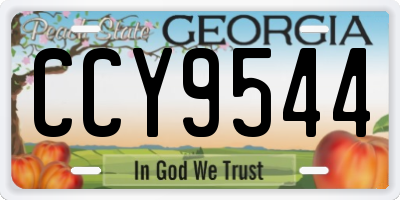GA license plate CCY9544