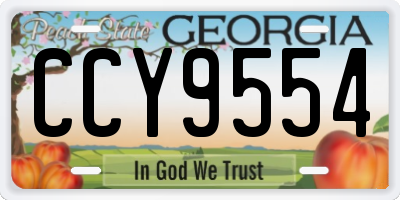 GA license plate CCY9554
