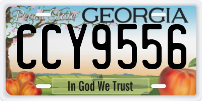 GA license plate CCY9556