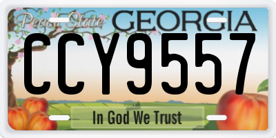 GA license plate CCY9557