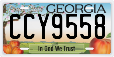 GA license plate CCY9558