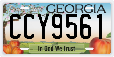 GA license plate CCY9561