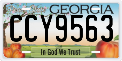 GA license plate CCY9563