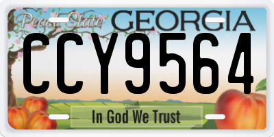 GA license plate CCY9564