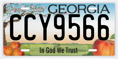 GA license plate CCY9566