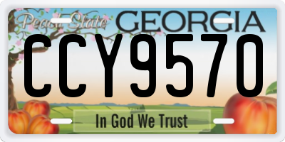 GA license plate CCY9570