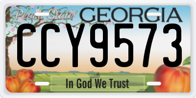GA license plate CCY9573