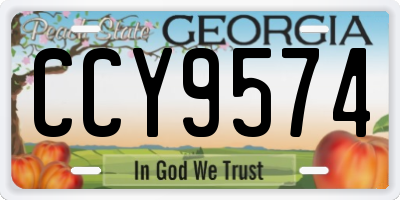 GA license plate CCY9574