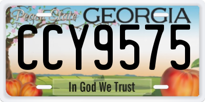 GA license plate CCY9575